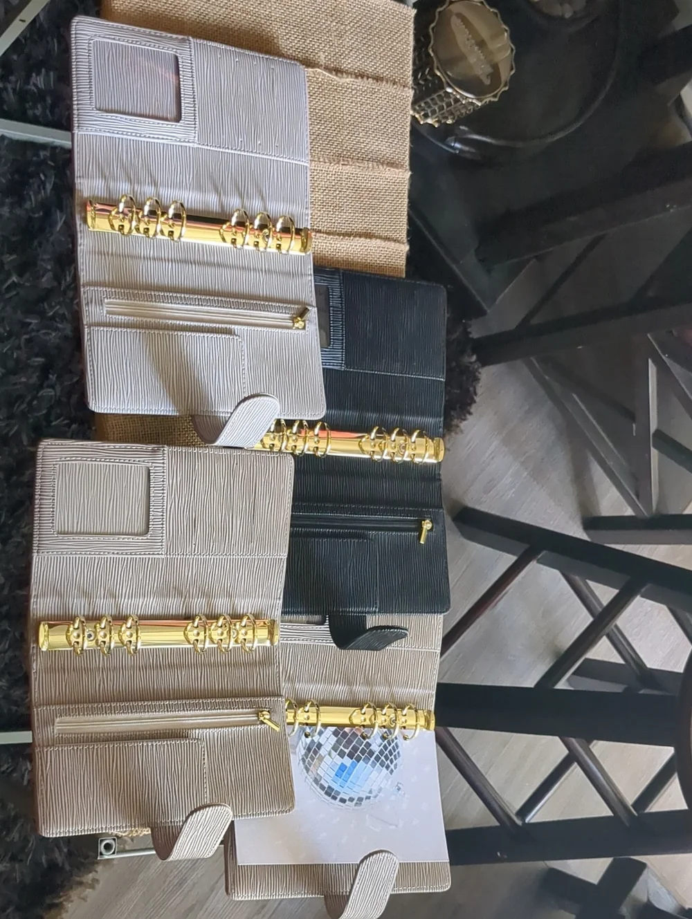 Set of Four A6 Saffiano Binders